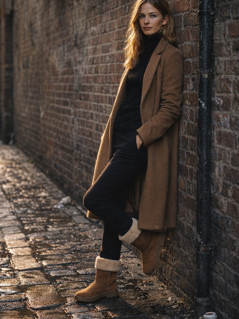 Styled in Whooga sheepskin boots